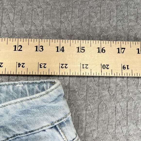 Zara Extra Baggy Wide Leg Y2K Women pants (4) faded distressed Denim Blue Jeans - Picture 5 of 13